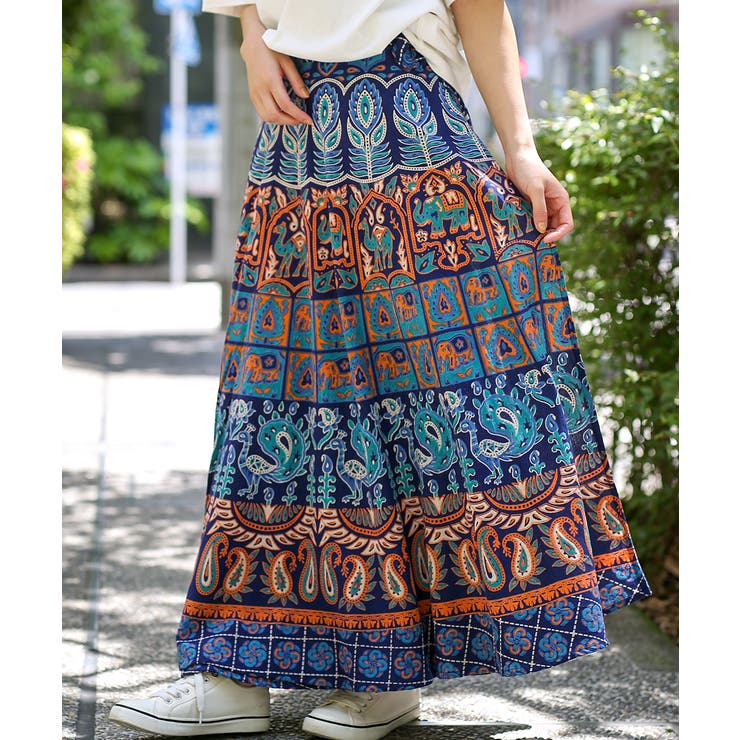 ShantiShantiバルメリプリントラップスカート e11722150172[品番