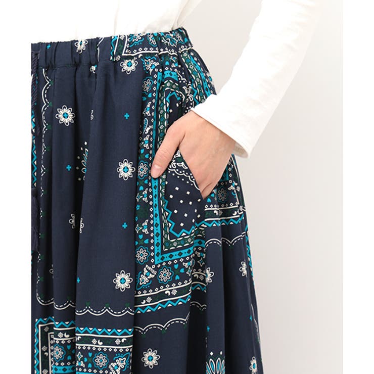 スカート チチカカ バンダナ柄マキシスカート gscbc069 レディース