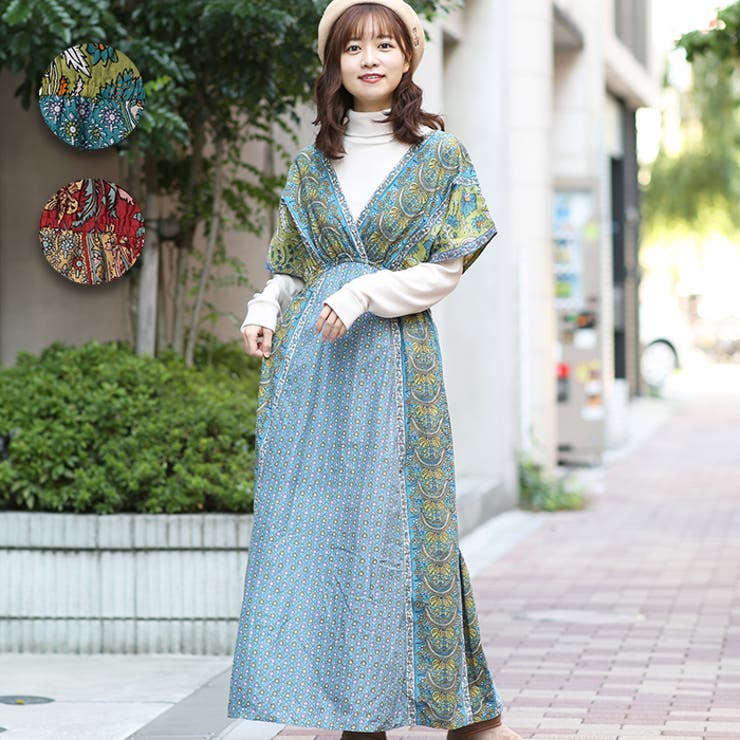 美品　CHICABA チカバ　ロングワンピース　ワンピース　人気　完売 美品 CHICABA チカバ ロングワンピース ワンピース 人気 完売の