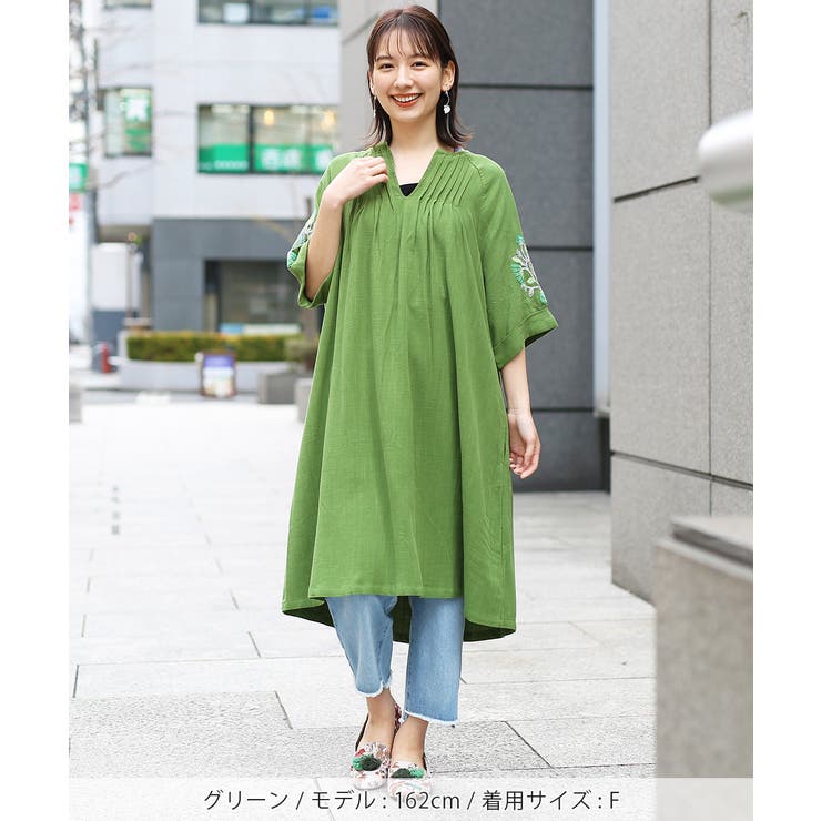 ウォッシャブルレーヨン麻ワンピース lscbb078 チチカカ | チチカカ | 詳細画像3 