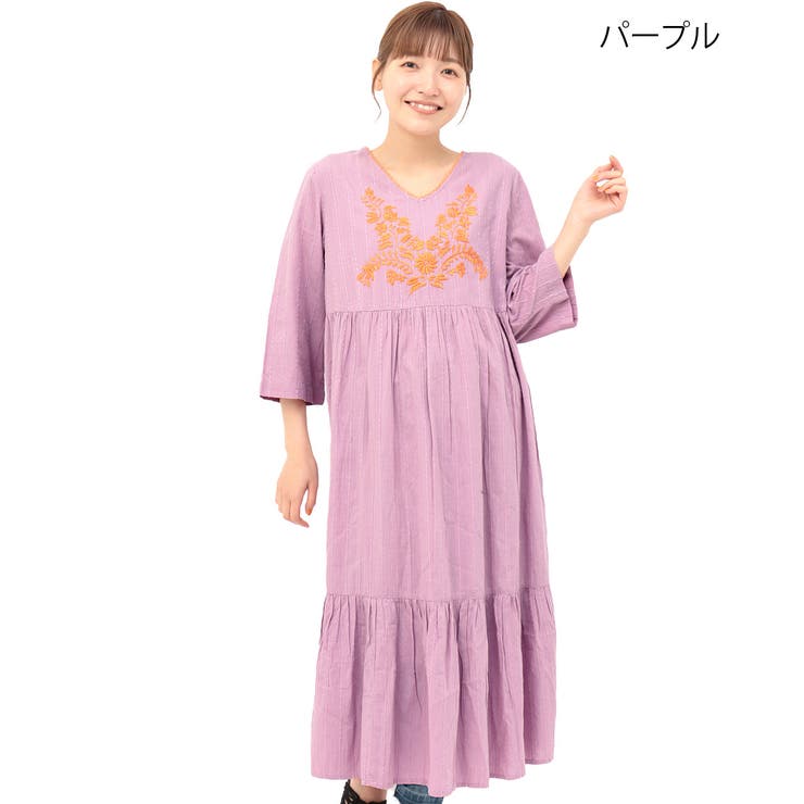 ハンドフロール刺繍ワンピース lsicc128 チチカカ[品番