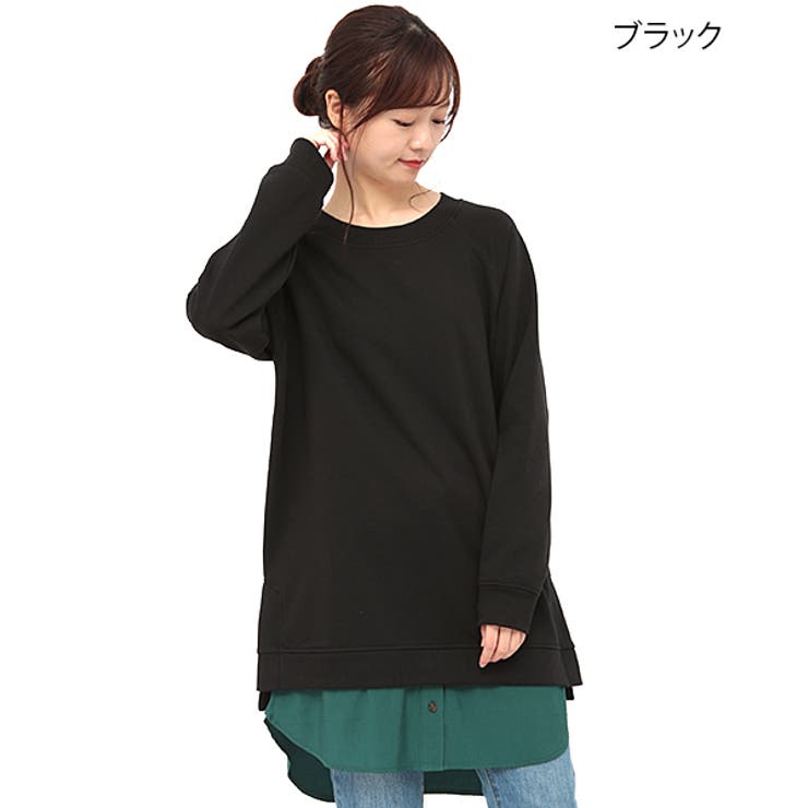 チュニックワンピース スウェット トレーナー[品番：TTKW0008354