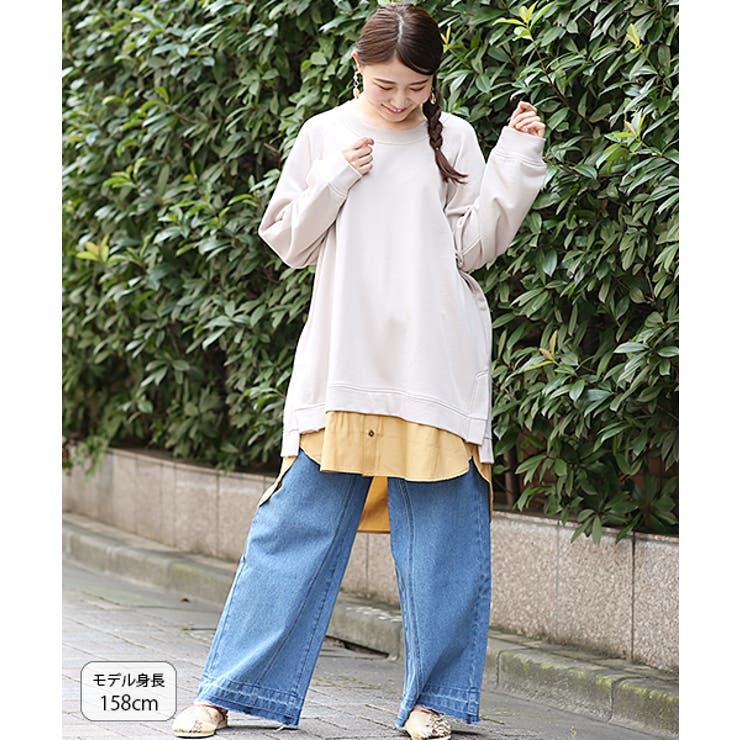 チュニックワンピース スウェット トレーナー[品番：TTKW0008354