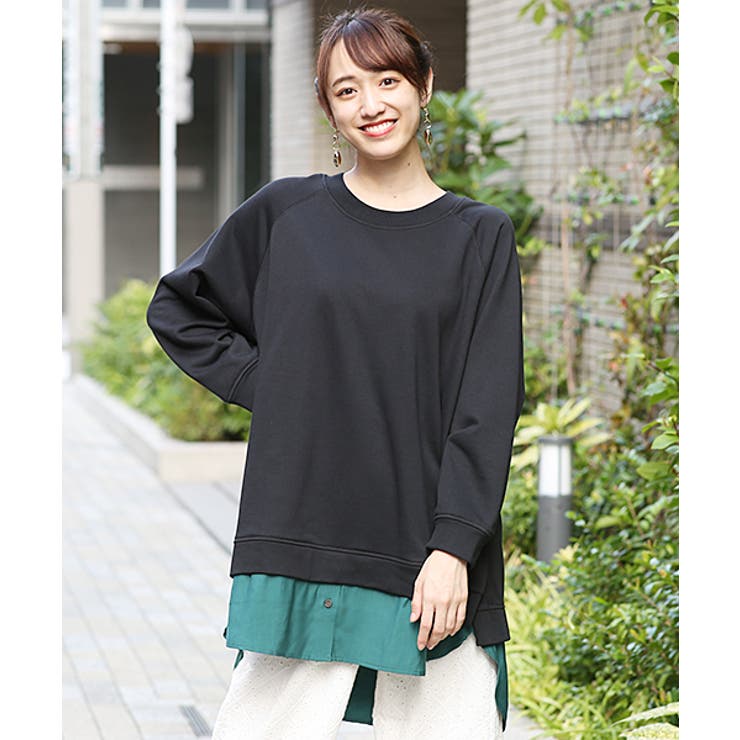 チュニックワンピース スウェット トレーナー[品番：TTKW0008354