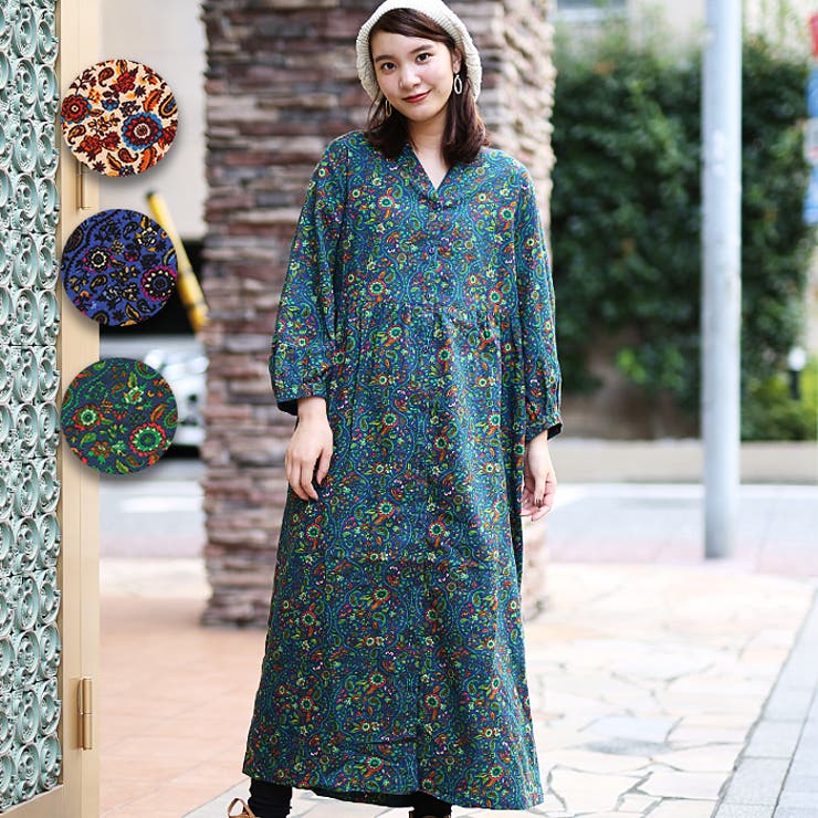 ロングワンピース レディース 秋[品番：TTKW0008424]｜チチカカ