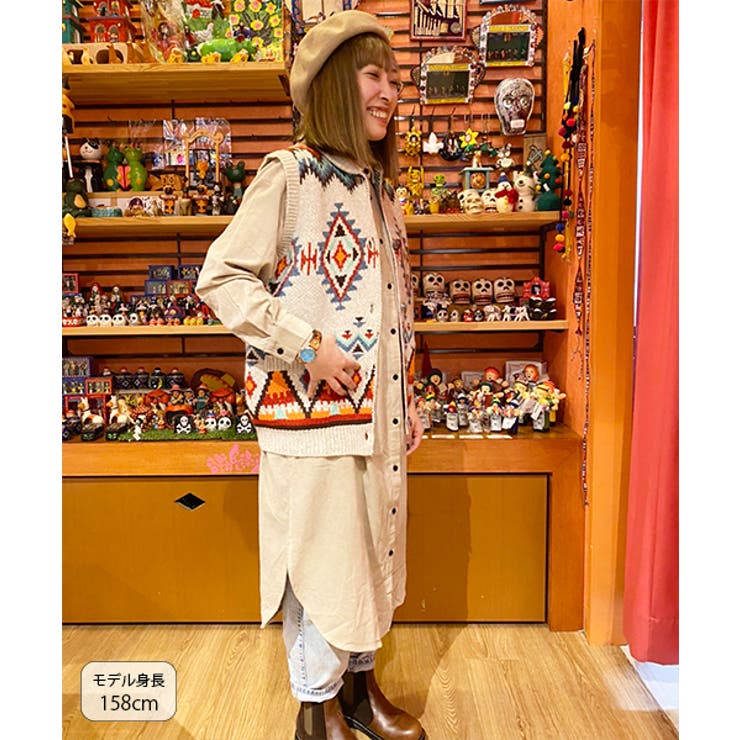 KISITAU カウチンベスト アイボリー×ブラウン　カナダ製 レア 神鳥 美品 KISITAU カウチンベスト アイボリー×ブラウン カナダ製 レア