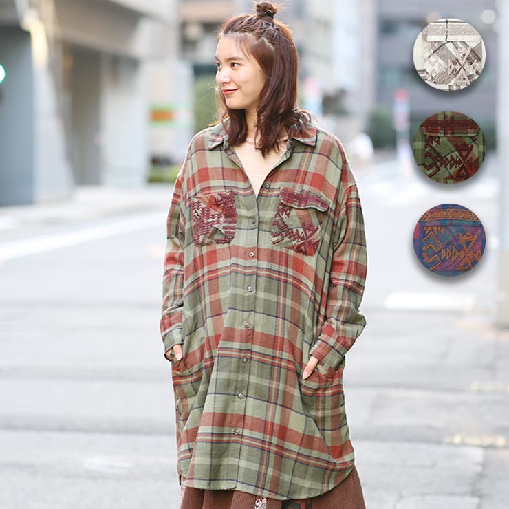 ネルシャツワンピース 羽織り ハオリ 品番 Ttkw チチカカのレディースファッション通販 Shoplist ショップリスト