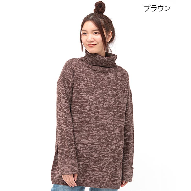ニットチュニック トップス レディース[品番：TTKW0008622