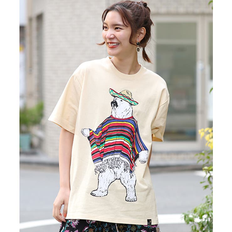 go slow caravanコラボマリアッチプリントTシャツ[品番：TTKW0008945