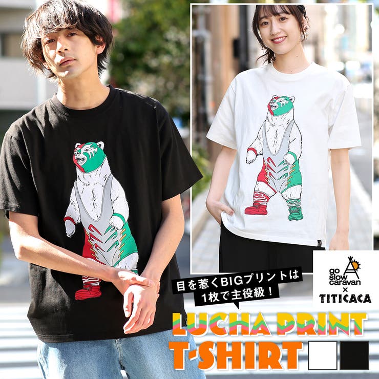 go slow caravanコラボルチャプリントTシャツ[品番：TTKW0008943