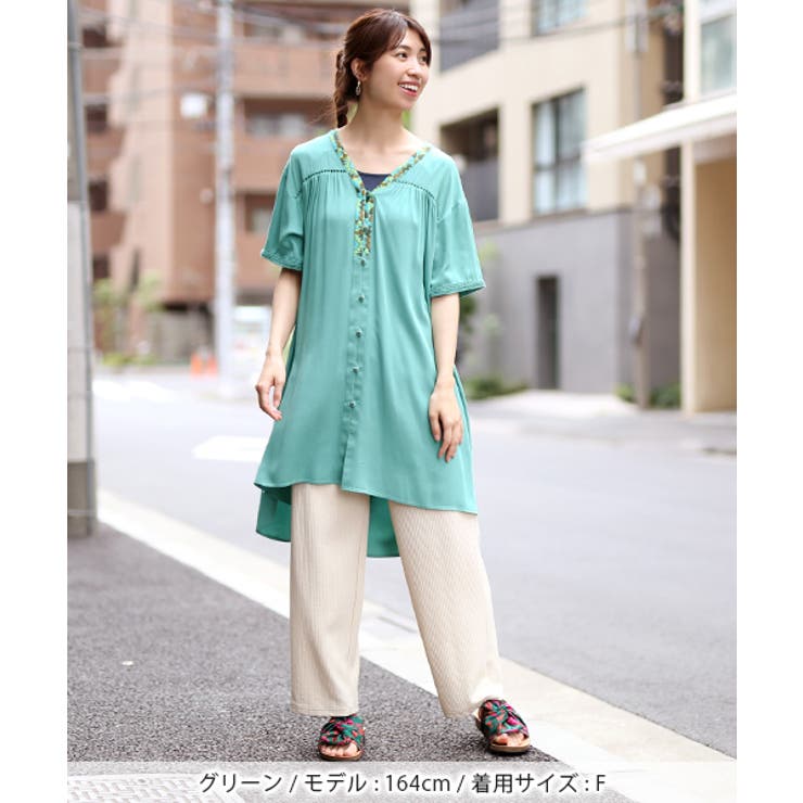 キカ刺繍チュニックワンピース kscbd165 チチカカ[品番