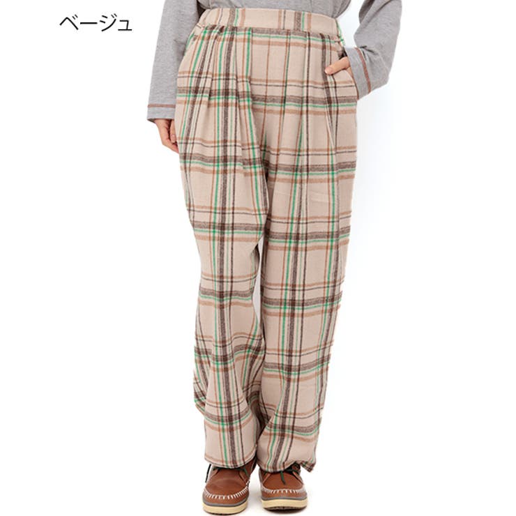 チェックワイドパンツ kwjcd339 チチカカ[品番：TTKW0009669