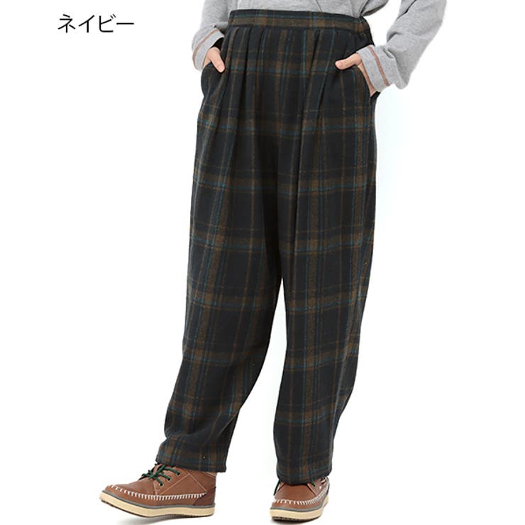クリスマスツリー特価！ チェックワイドパンツ kwjcd339 チチカカ[品番：TTKW0009669 女性用