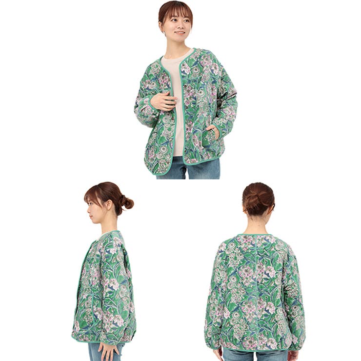 エコフレンドリーダイブロックプリントベロアジャケット kwibc076