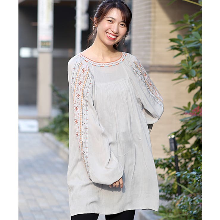 カラフルキカ刺繍チュニックワンピース kwicb314 チチカカ[品番