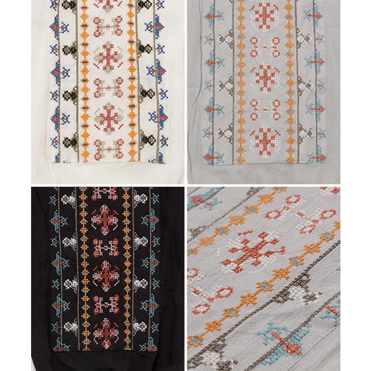 ✿極美品✿❋慈雨❋花ドット刺繍 チュニック＆ワンピース 花刺繍