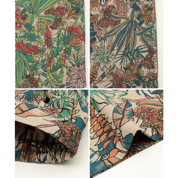 ボタニカルペイントワイドパンツ lscba043 チチカカ[品番：TTKW0009753