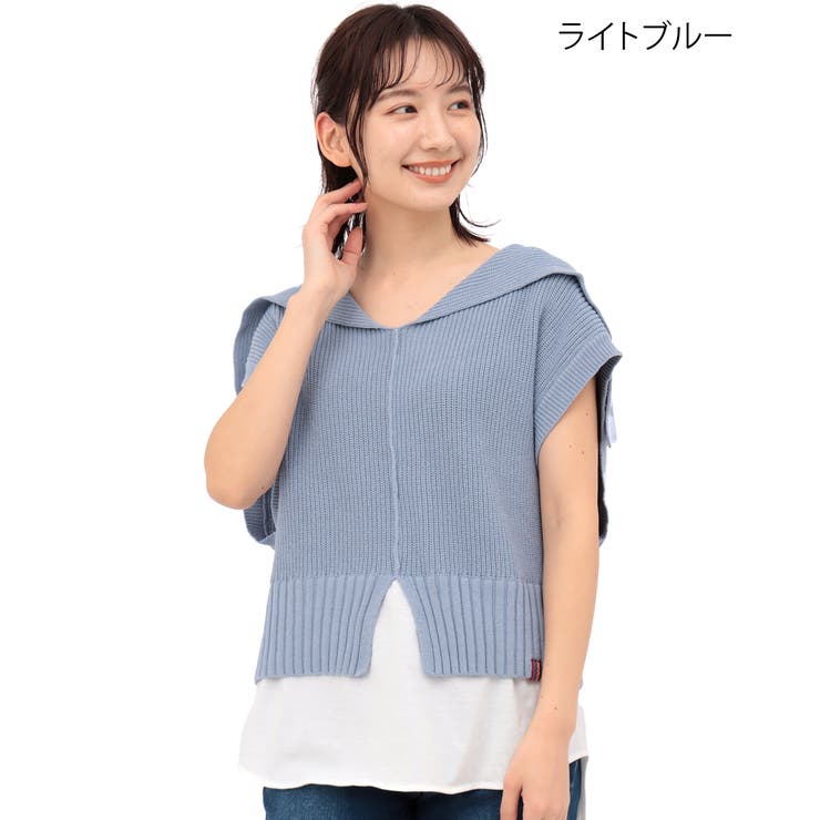 Chacott ライトブルー レイヤードウェア ウォッシャブルニットレイヤードプルオーバー lsjcb063 チチカカ