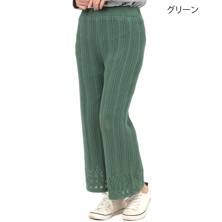 透かし編みニットパンツ lsjcb065 チチカカ[品番：TTKW0009863