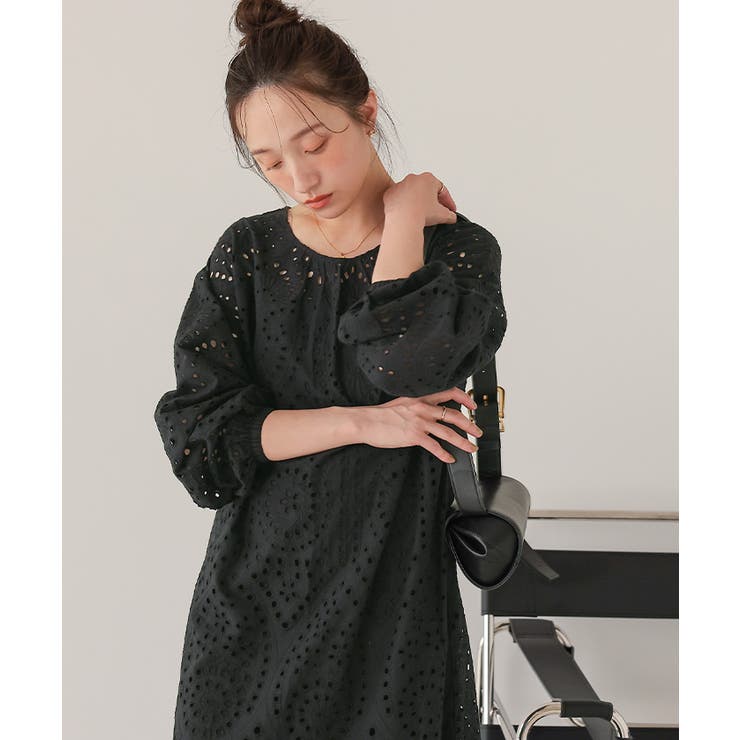 前後2way長袖コットンレースワンピース | titivate | 詳細画像25 