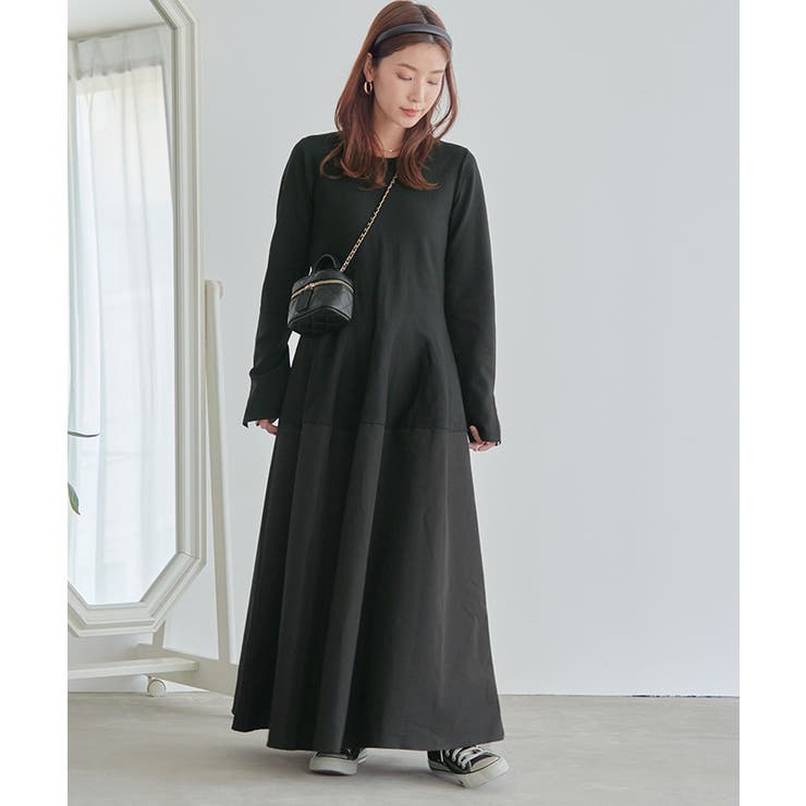 ドッキングボリュームスカートワンピース ニット レディース | titivate | 詳細画像3 