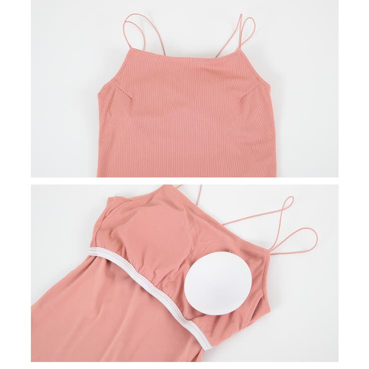 ダブルストラップカップ付きキャミソール ストラップは華奢見え トップス | titivate | 詳細画像2 