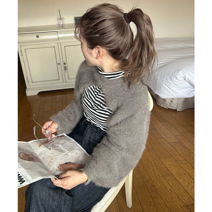 シャギーニットセットワンピース 着方のバリエが豊富 ワンピース | titivate | 詳細画像9 