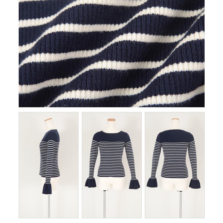 ボートネックベルスリーブニット | titivate | 詳細画像18 