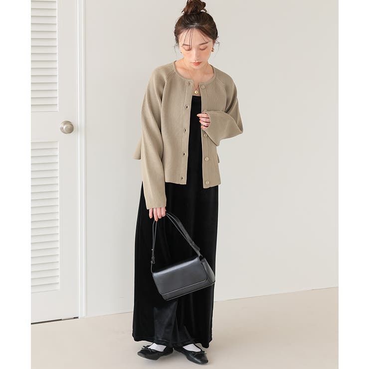 ペプラムデザインニットカーディガン | titivate | 詳細画像32 