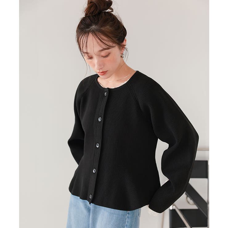 ペプラムデザインニットカーディガン | titivate | 詳細画像35 