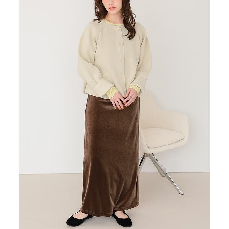 ペプラムデザインニットカーディガン | titivate | 詳細画像4 