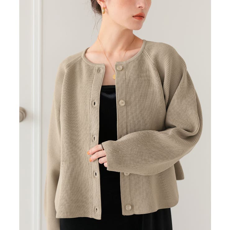 ペプラムデザインニットカーディガン | titivate | 詳細画像14 