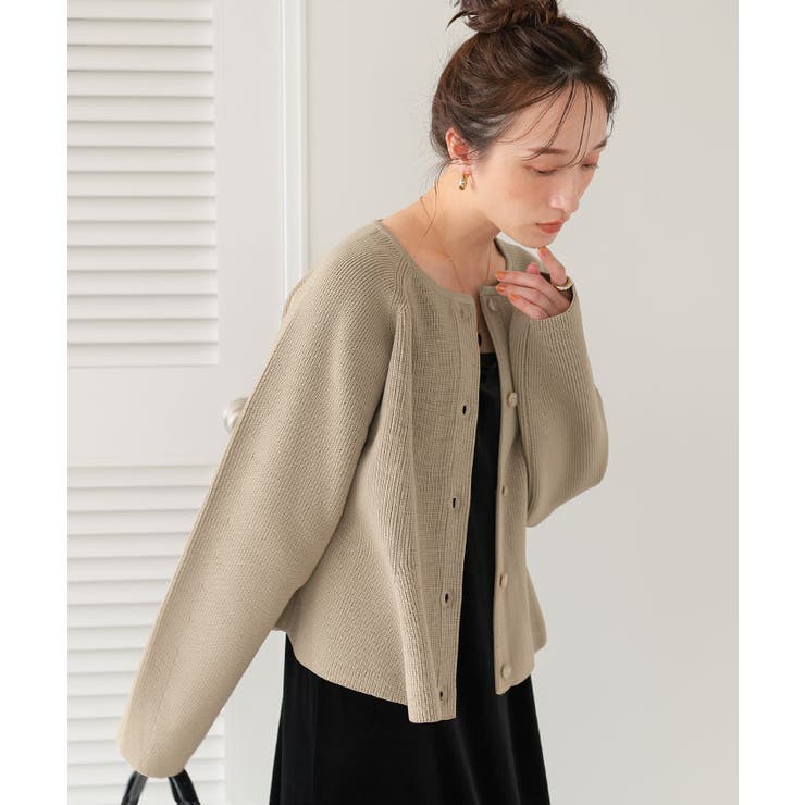 ペプラムデザインニットカーディガン | titivate | 詳細画像15 