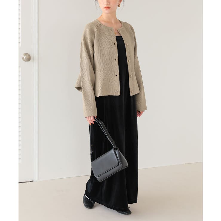 ペプラムデザインニットカーディガン | titivate | 詳細画像16 