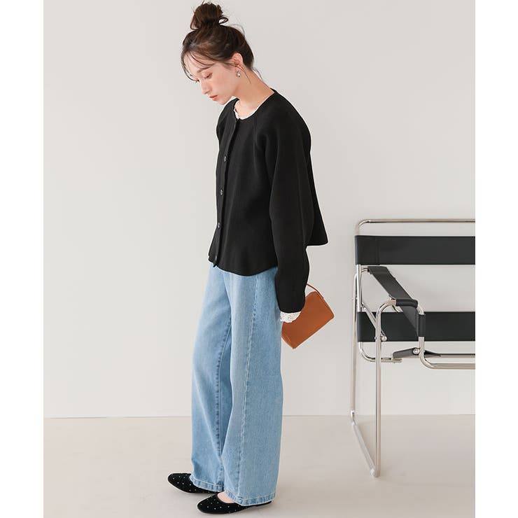 ペプラムデザインニットカーディガン | titivate | 詳細画像19 