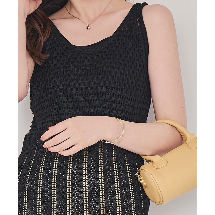 柄編みノースリワンピース | titivate | 詳細画像14 