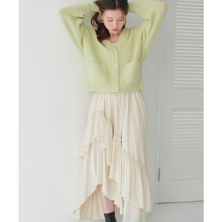 ポケット付きVネックニットカーディガン トップス レディース | titivate | 詳細画像3 