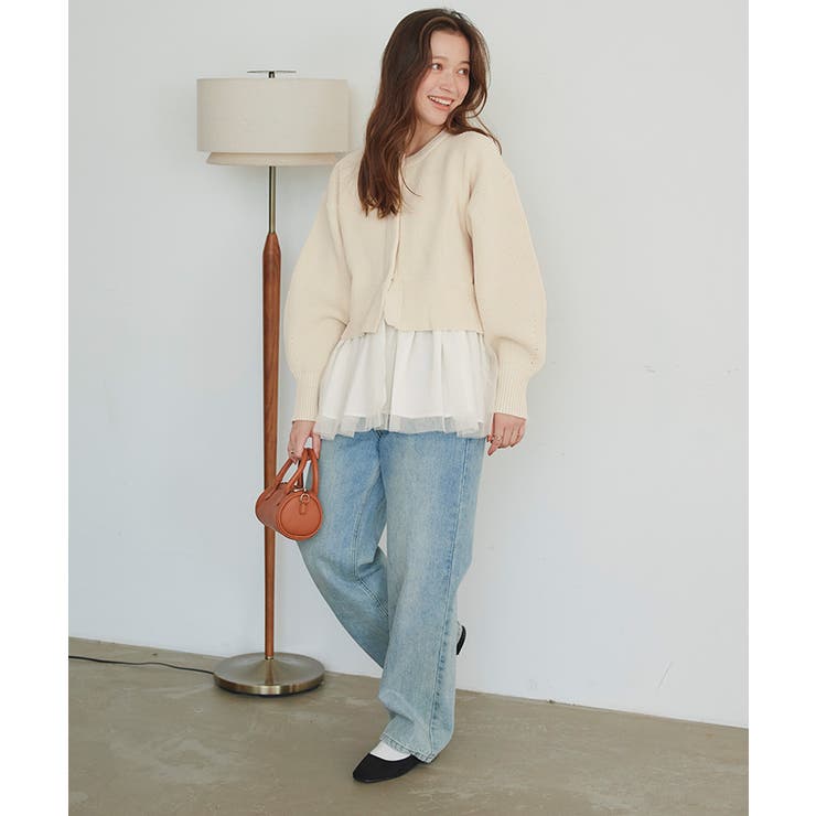 ペプラムレイヤードニットカーディガン | titivate | 詳細画像14 