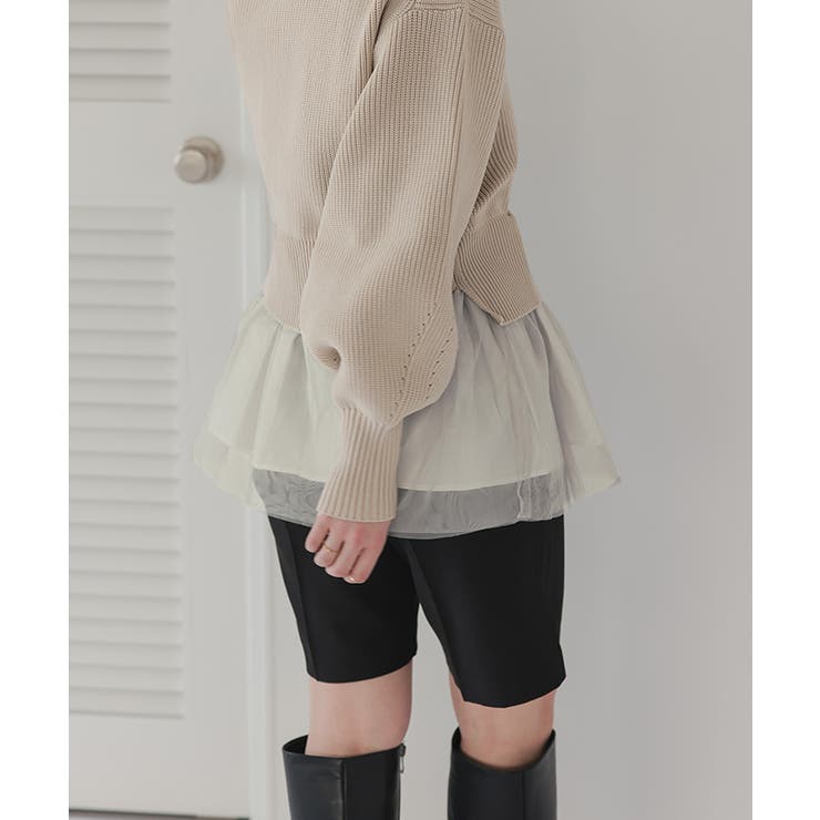 ペプラムレイヤードニットカーディガン | titivate | 詳細画像10 