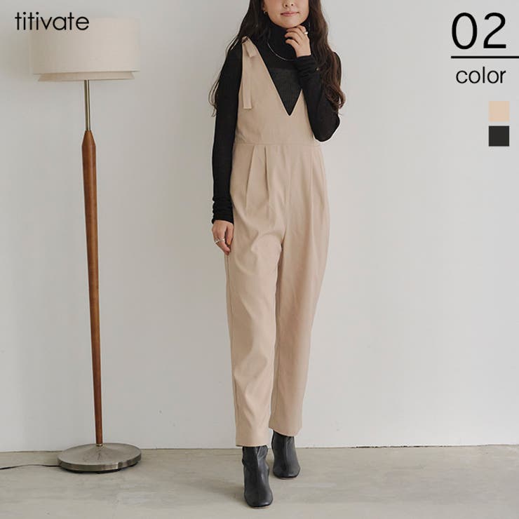 ショルダーリボン付オールインワン | titivate | 詳細画像1 