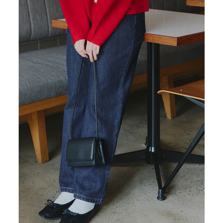 ハイウエストストレートデニムパンツ ボトムス レディース | titivate | 詳細画像15 