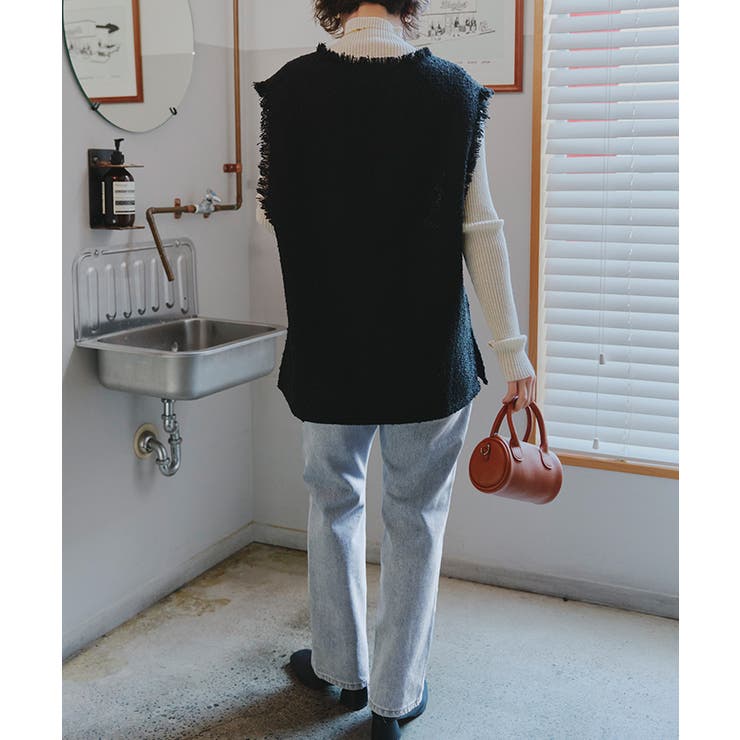 ハイウエストストレートデニムパンツ ボトムス レディース | titivate | 詳細画像22 