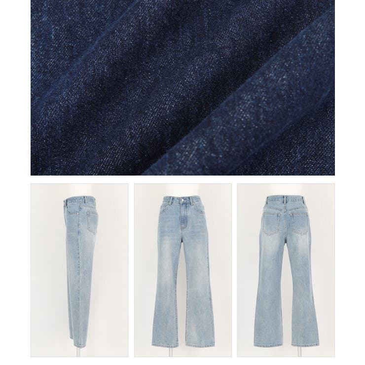 ハイウエストストレートデニムパンツ ボトムス レディース | titivate | 詳細画像11 