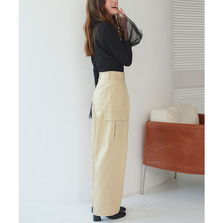 タックカーゴパンツ ボトムス レディース | titivate | 詳細画像2 