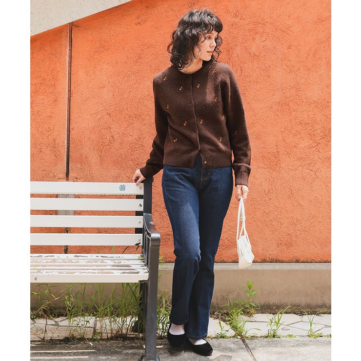 アルパカタッチフラワー刺繍カーディガン | titivate | 詳細画像14 