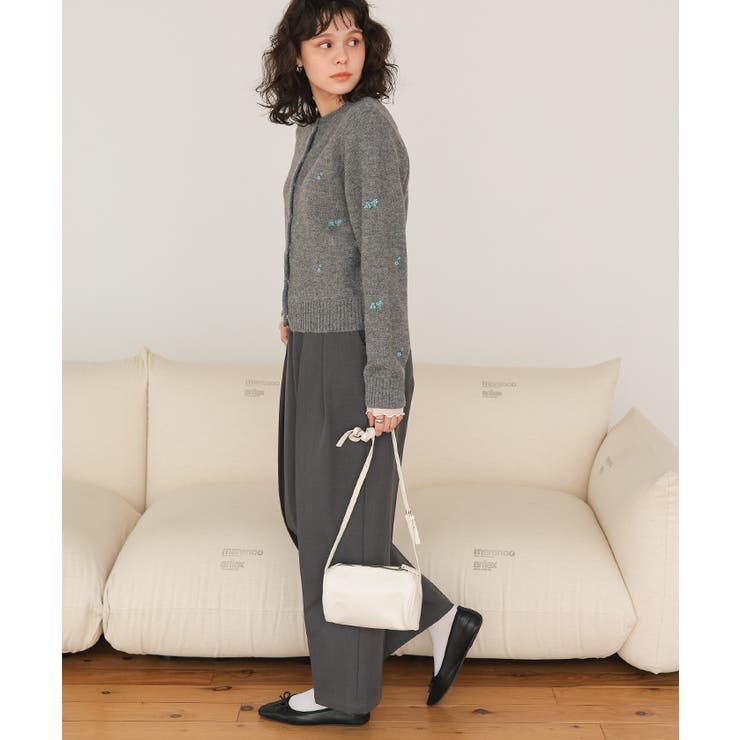 アルパカタッチフラワー刺繍カーディガン | titivate | 詳細画像7 