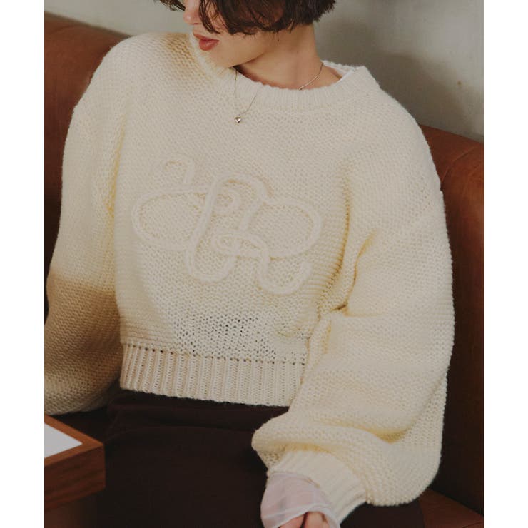 透かし編み刺繍クロップドプルオーバー | titivate | 詳細画像7 