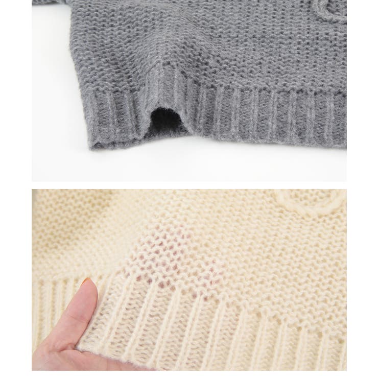 透かし編み刺繍クロップドプルオーバー | titivate | 詳細画像3 