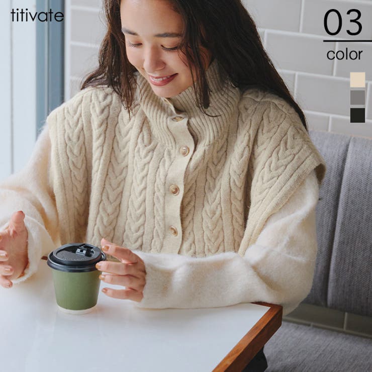 カシミヤタッチタートルネックウォーマー | titivate | 詳細画像1 