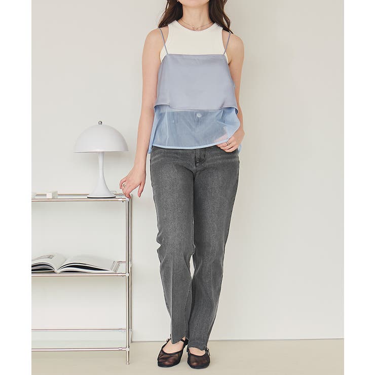 裾段差テーパードデニムパンツ | titivate | 詳細画像7 